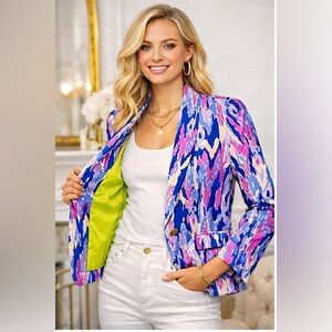 NEW Statement Lilly Pulitzer Women's Ikat blazer